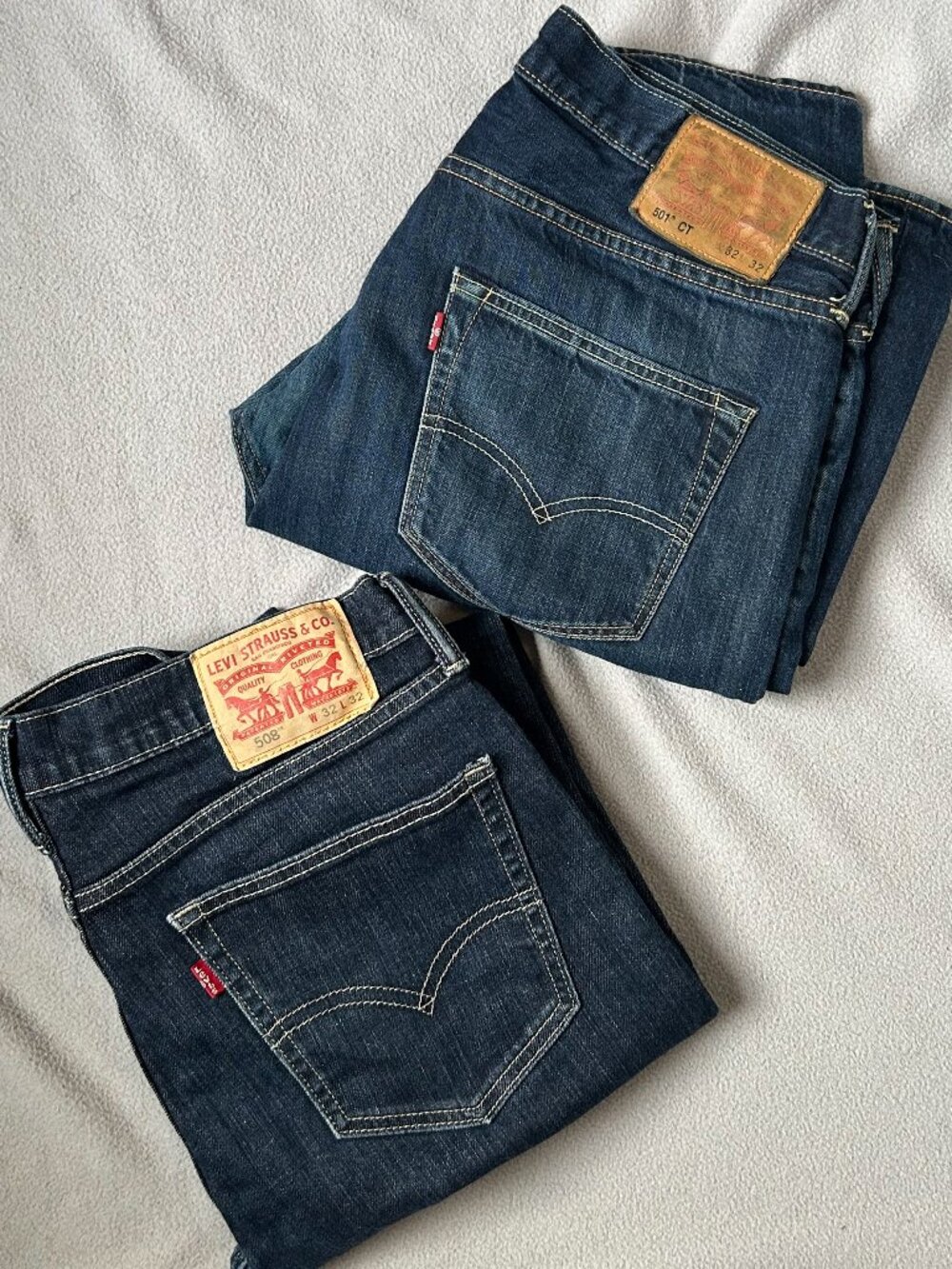 Levi's Tapered Denim Bundle Lot - 501 CT & 508 Taper Jeans 32x32